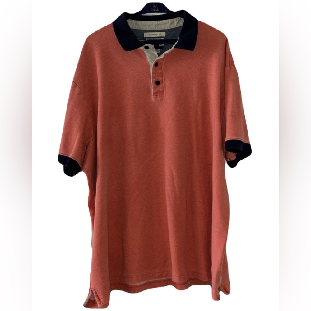 LL Bean Freeport, Maine Casio Bay Polo Traditional Fit Orange SZ XXL Cotton
